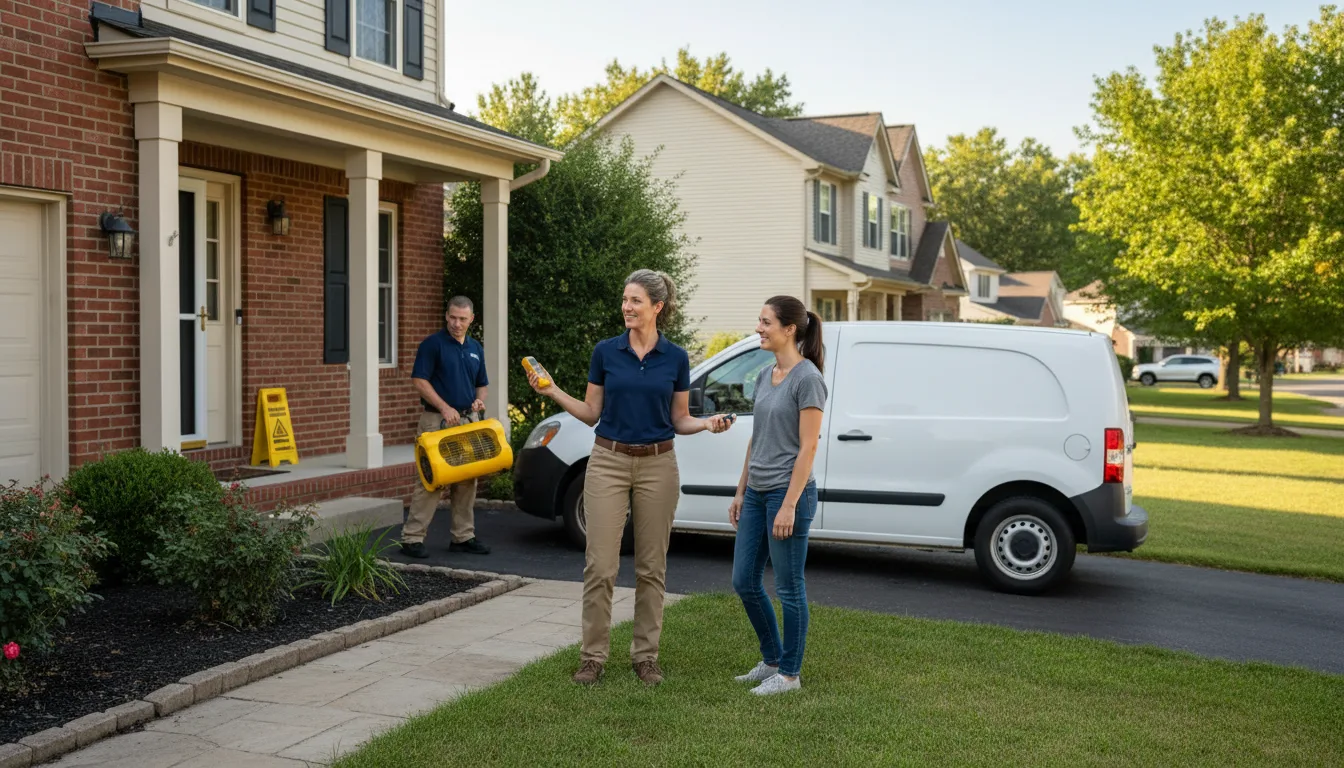 Residential water damage restoration in West End, NC